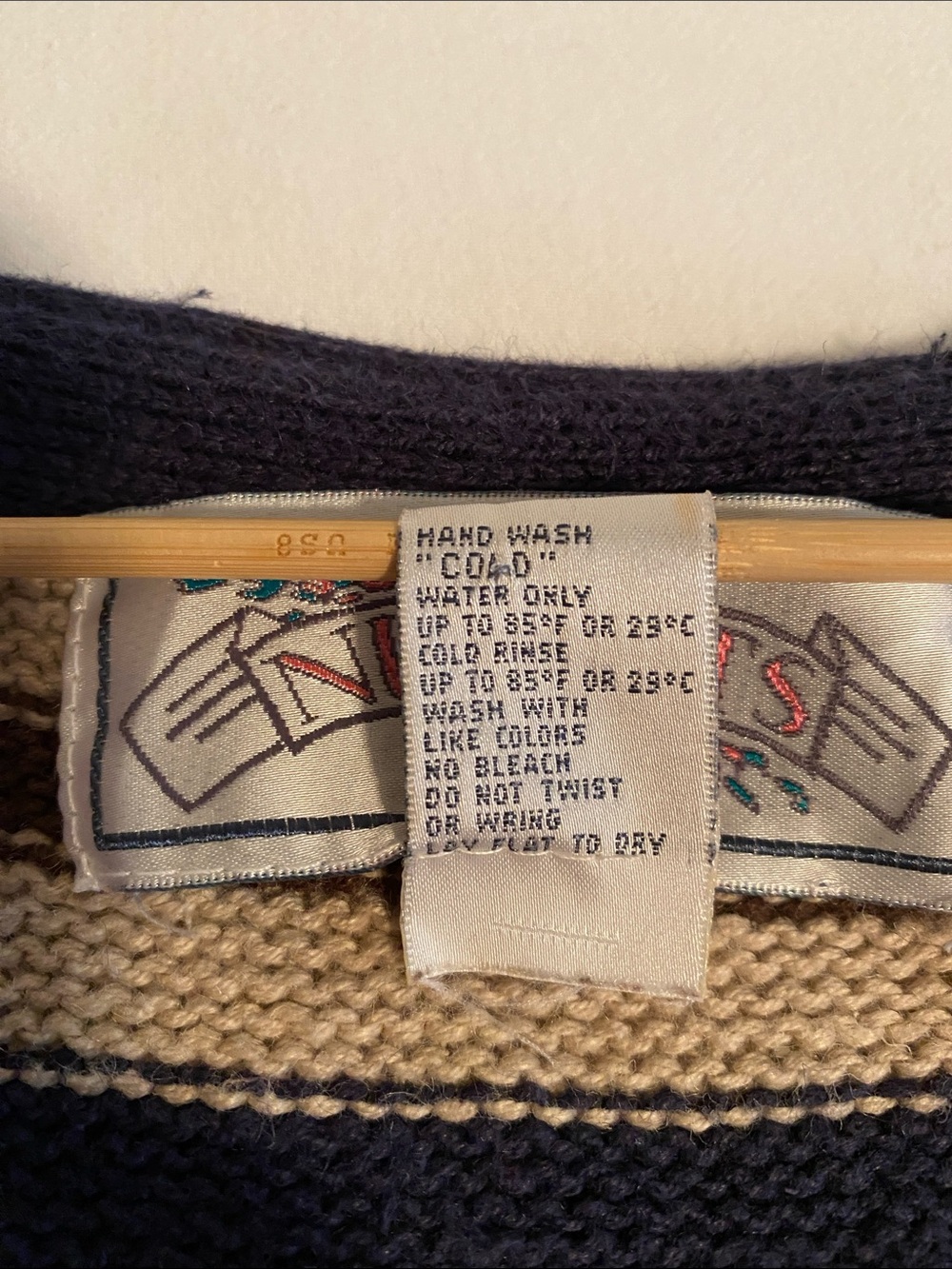 Nuggets Vintage 90’s Fair Isle Knit Button-Up Vest Cotton Ramie Y2K Size Large - Picture 12 of 12